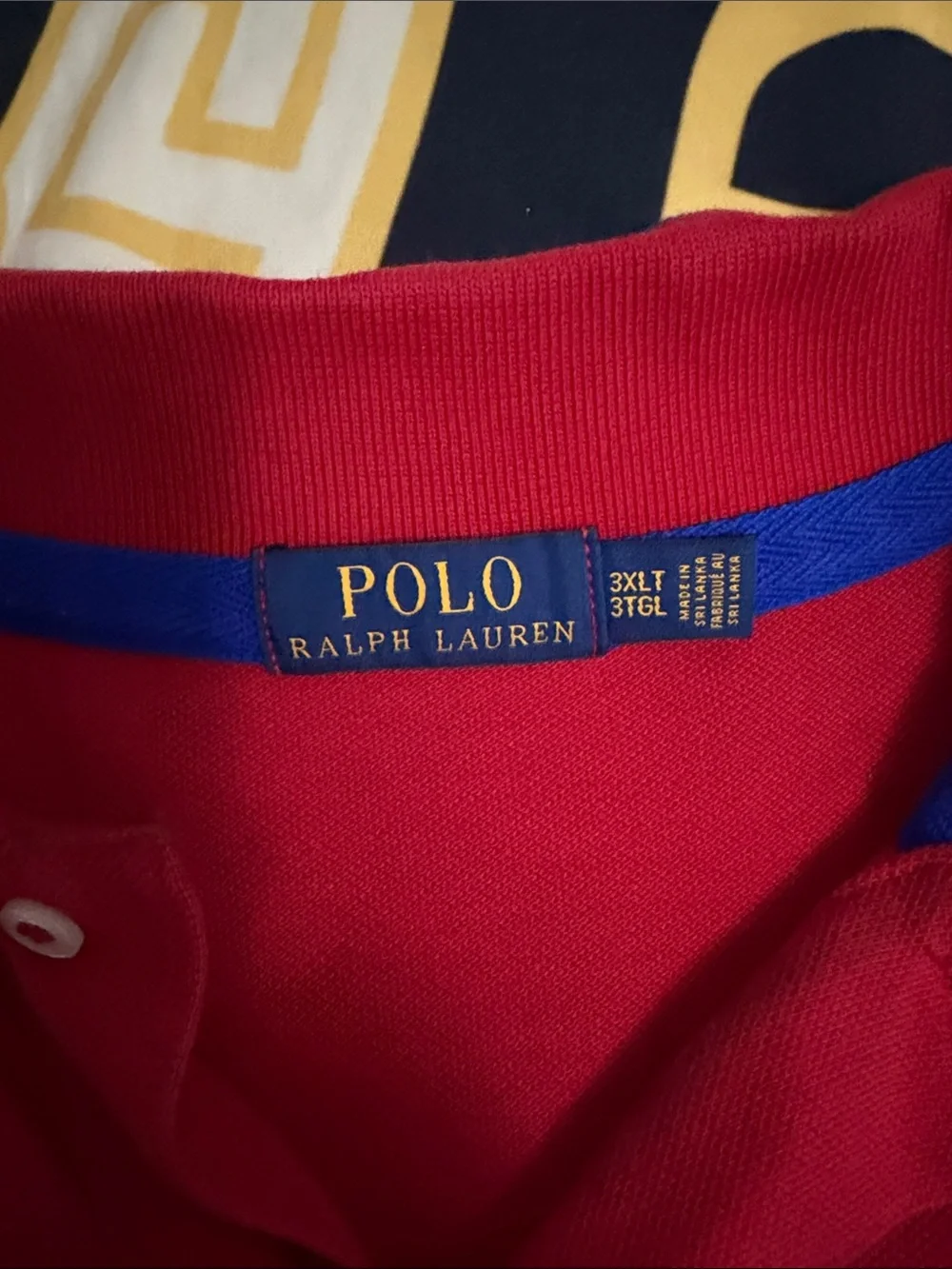 Ralph Lauren Red White Blue Diagonal Polo Shirt